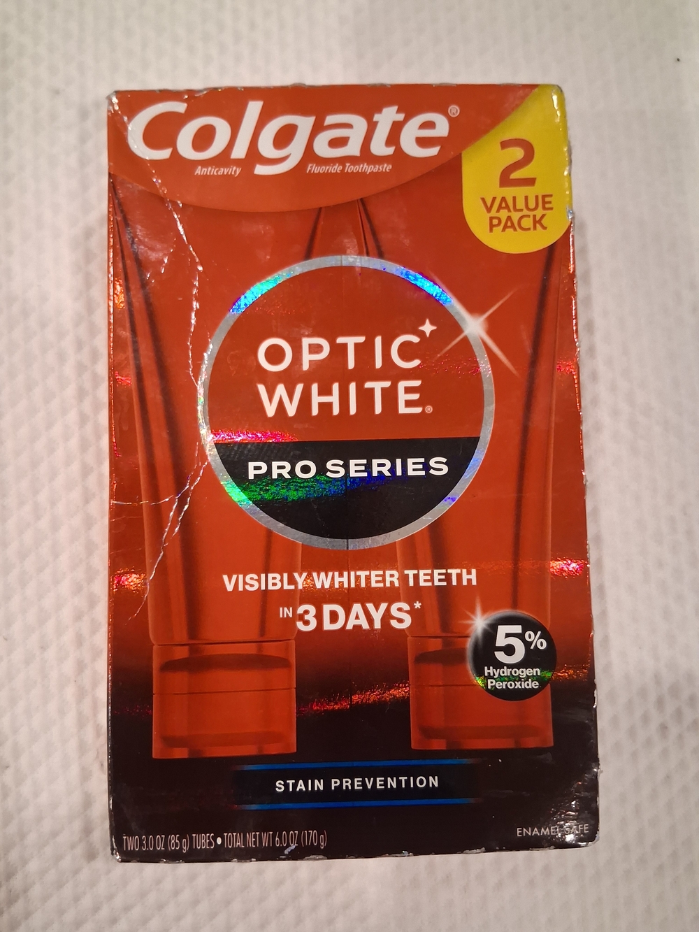 Colgate Optic White Pro Series Toothpaste - Red (2 Pack)